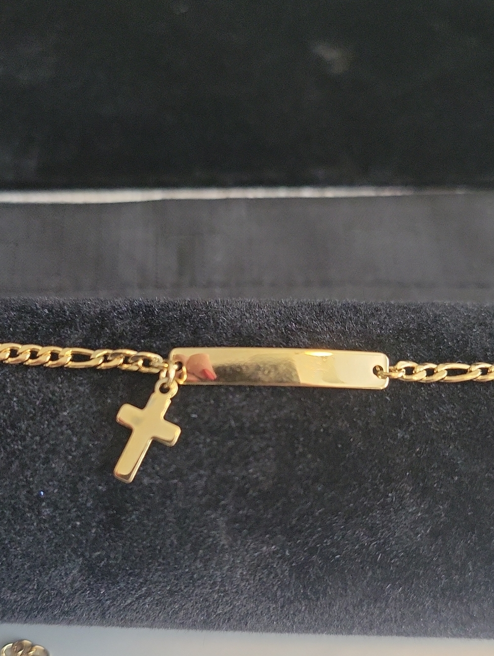 Bulk Resellers Gold-tone Cross ID Bracelets - Women Accessories 10 Pieces.